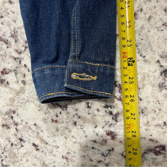 California Vintage Womens Juniors Denim Jean Jacket Size Large Button Front - Picture 9 of 9